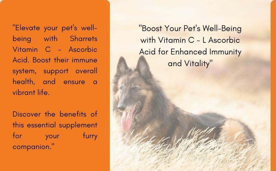Vitamin C L ascorbic acid for Pets - Sharrets Nutritions LLP