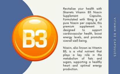 Vitamin B3 Niacin Supplement - Sharrets Nutritions LLP