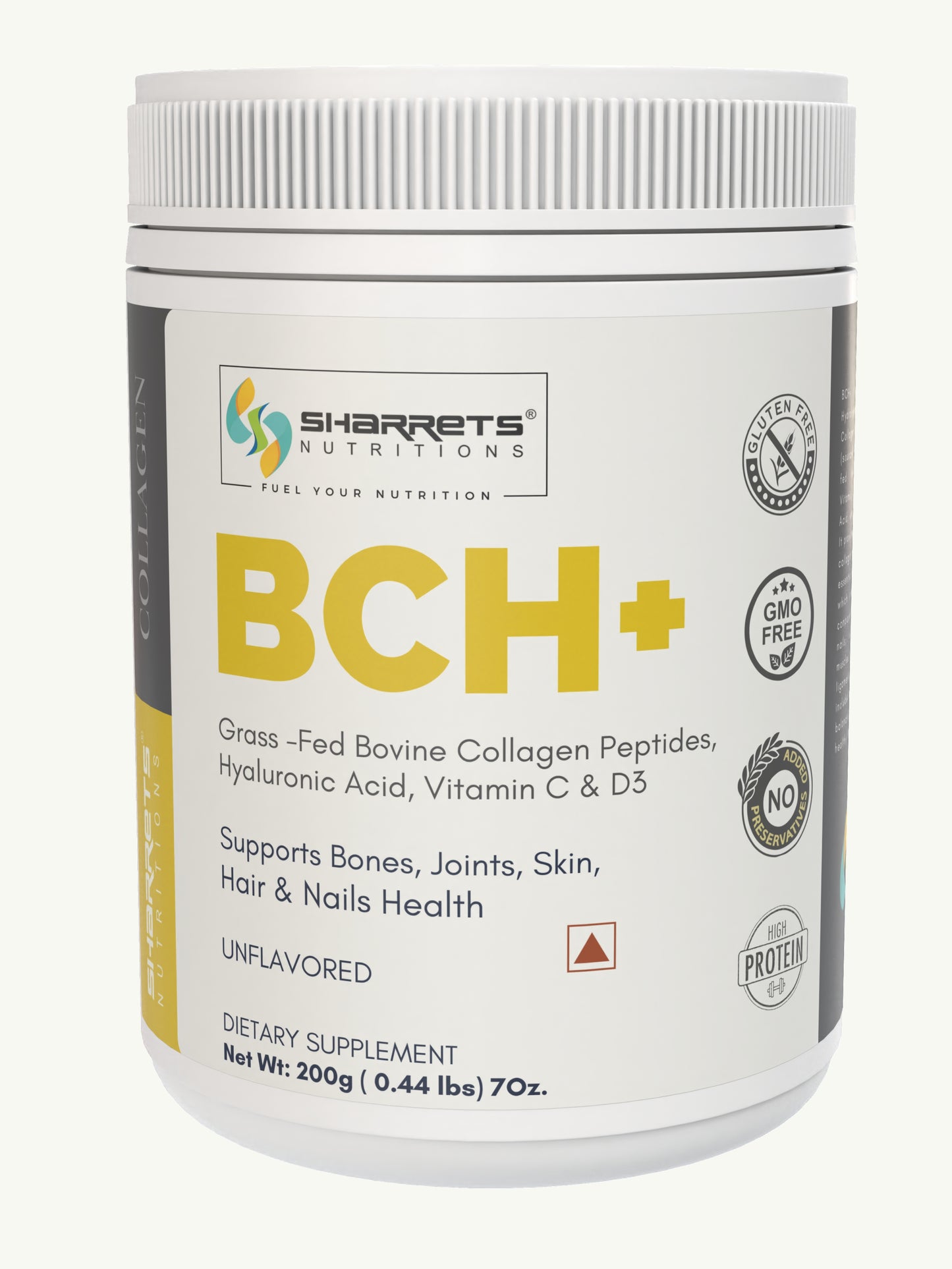 BCH+ Hydrolyzed Bovine Collagen Peptides - Sharrets Nutritions 