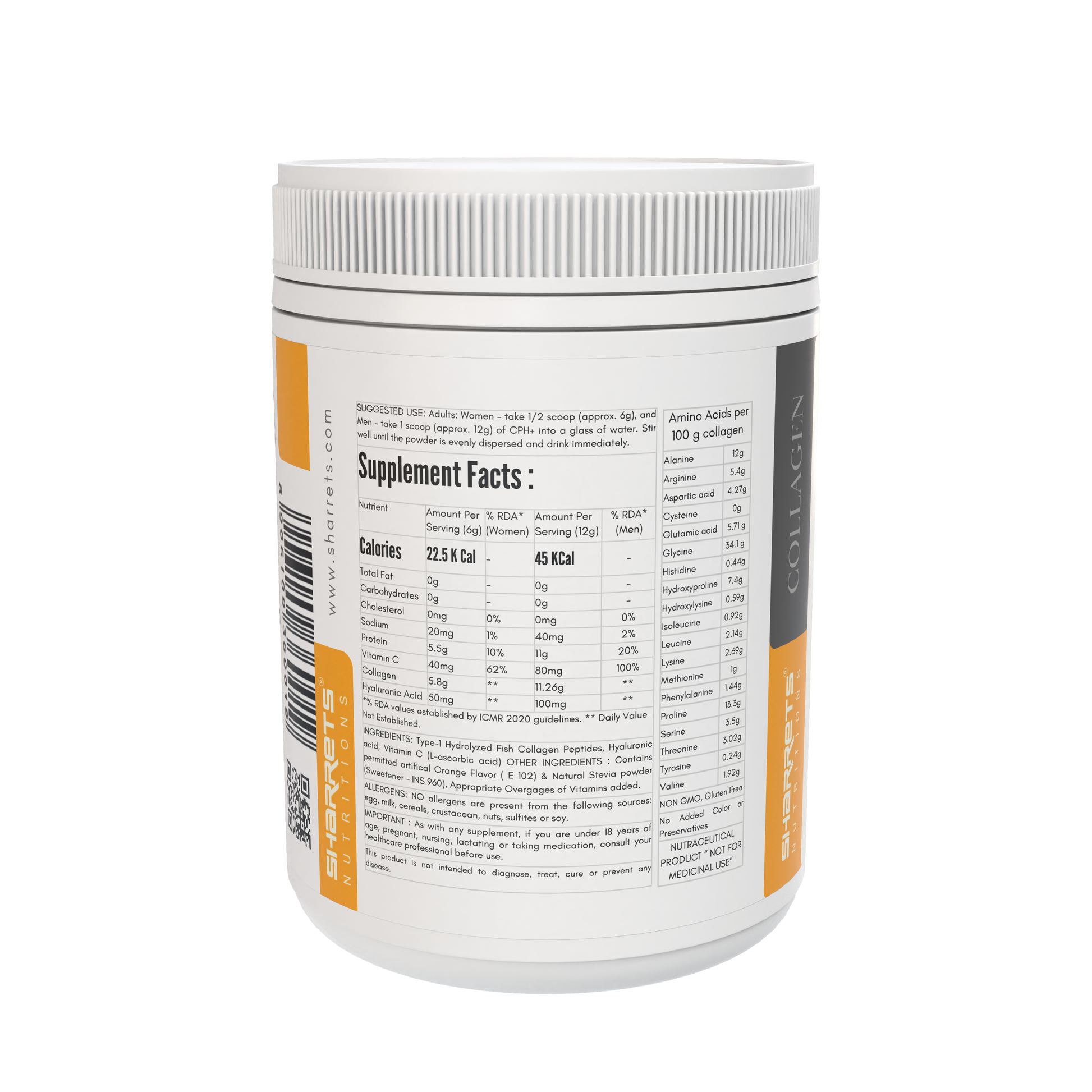 CPH+ Hydrolyzed FISH Collagen Peptides - Sharrets Nutritions 