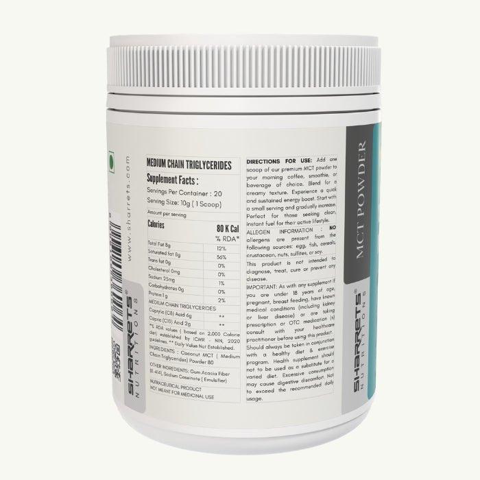 Coconut MCT oil Powder - Sharrets Nutritions LLP