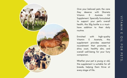 Vitamin E Acetate Oil for Pets - Sharrets Nutritions LLP